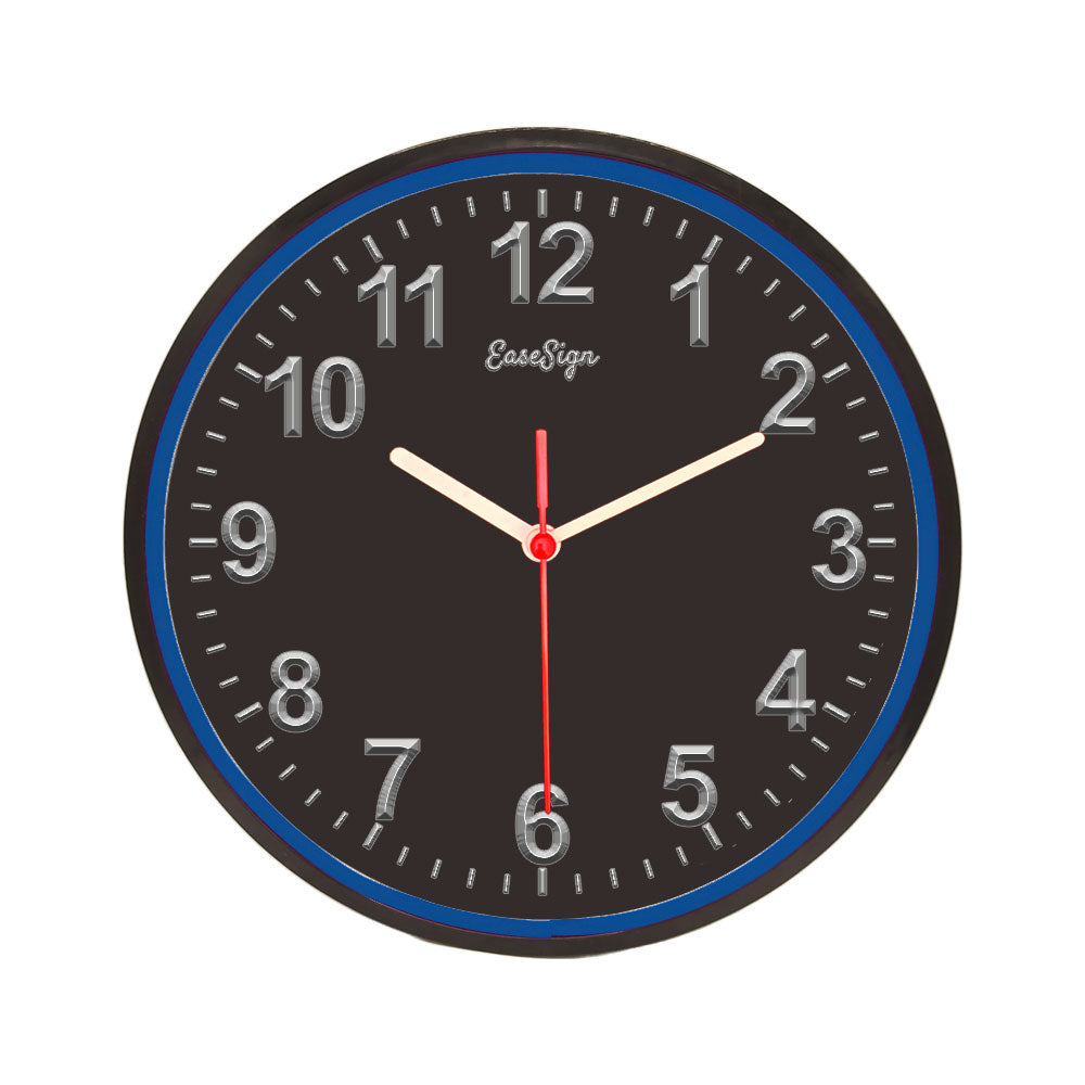 25ck0001 EaseSign Home Decor LED Light Flexible Flex illuminated Neon Wall Clock 7 Colors 10"