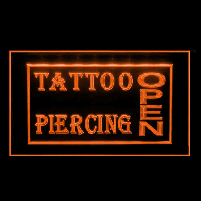 100004 Tattoo Piercing Shop Studio Workshop Home Decor Open Display illuminated Night Light Neon Sign 16 Color By Remote
