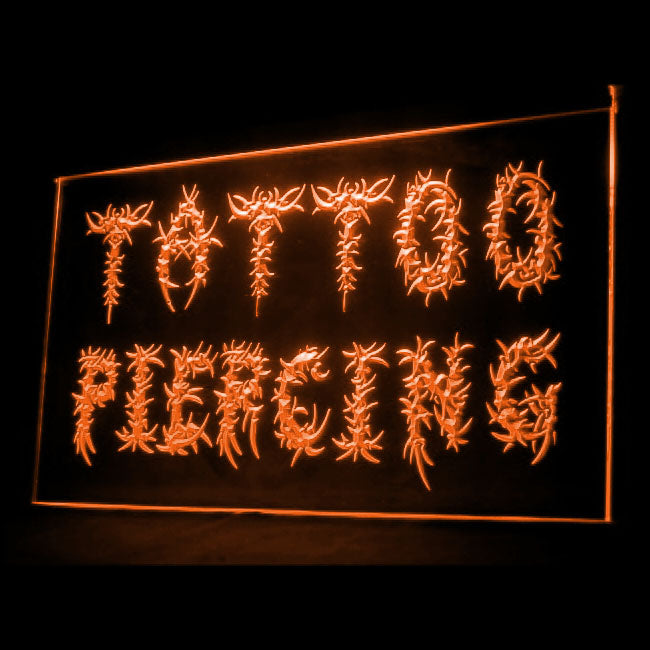 100005 Tattoo Piercing Shop Studio Workshop Home Decor Open Display illuminated Night Light Neon Sign 16 Color By Remote