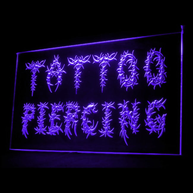 100005 Tattoo Piercing Shop Studio Workshop Home Decor Open Display illuminated Night Light Neon Sign 16 Color By Remote