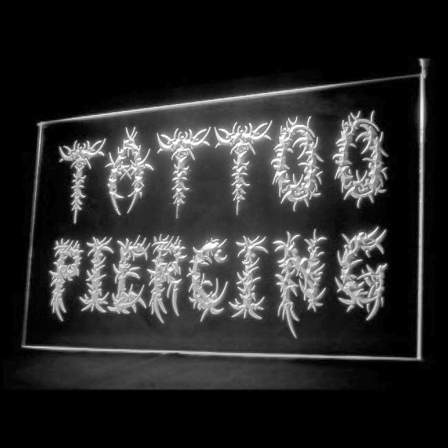 100005 Tattoo Piercing Shop Studio Workshop Home Decor Open Display illuminated Night Light Neon Sign 16 Color By Remote