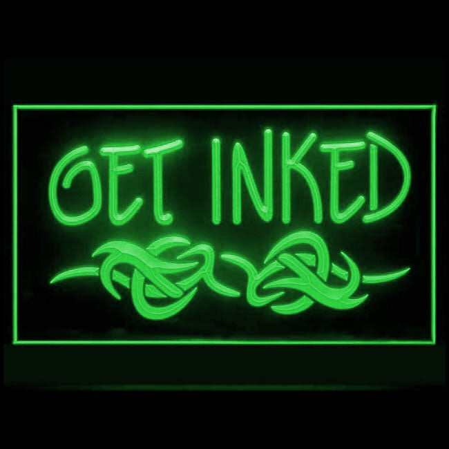 100010 Tattoo Piercing Get Inked Shop Studio Home Decor Open Display illuminated Night Light Neon Sign 16 Color By Remote