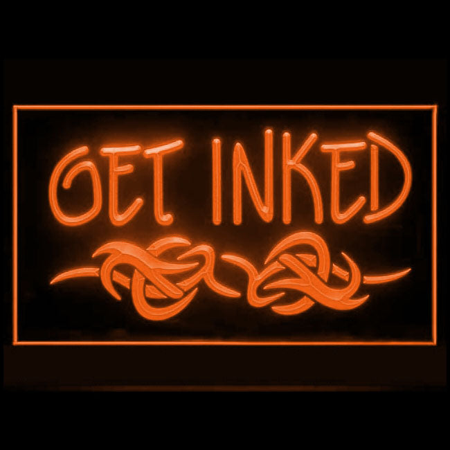 100010 Tattoo Piercing Get Inked Shop Studio Home Decor Open Display illuminated Night Light Neon Sign 16 Color By Remote