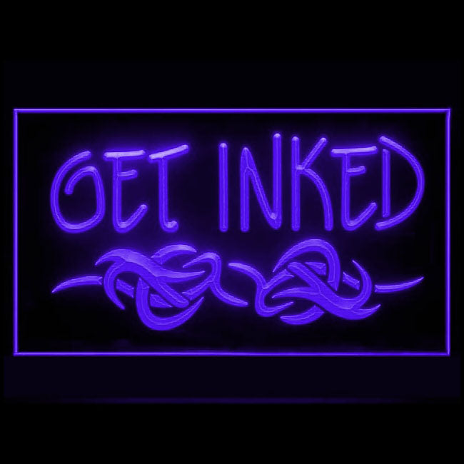 100010 Tattoo Piercing Get Inked Shop Studio Home Decor Open Display illuminated Night Light Neon Sign 16 Color By Remote
