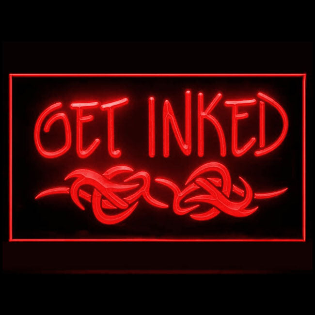 100010 Tattoo Piercing Get Inked Shop Studio Home Decor Open Display illuminated Night Light Neon Sign 16 Color By Remote