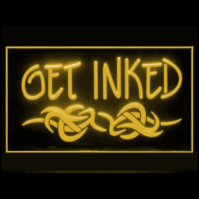 100010 Tattoo Piercing Get Inked Shop Studio Home Decor Open Display illuminated Night Light Neon Sign 16 Color By Remote