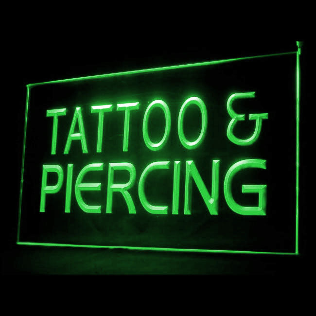 100016 Tattoo Piercing Shop Studio Workshop Home Decor Open Display illuminated Night Light Neon Sign 16 Color By Remote