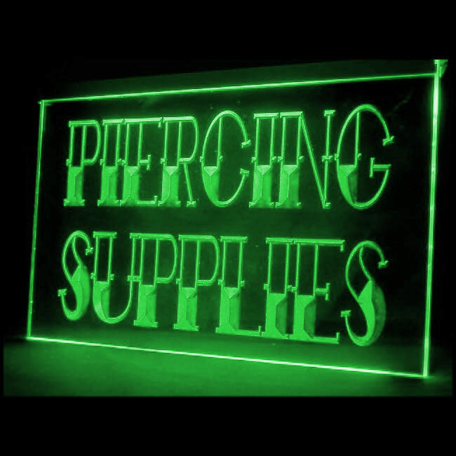 100030 Tattoo Supplies Piercing Shop Studio Home Decor Open Display illuminated Night Light Neon Sign 16 Color By Remote