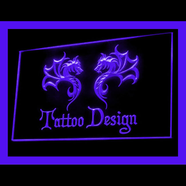 100053 Tattoo Design Piercing Shop Studio Home Decor Open Display illuminated Night Light Neon Sign 16 Color By Remote