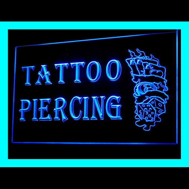 100070 Tattoo Piercing Shop Studio Workshop Home Decor Open Display illuminated Night Light Neon Sign 16 Color By Remote