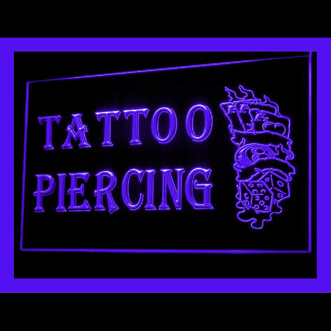 100070 Tattoo Piercing Shop Studio Workshop Home Decor Open Display illuminated Night Light Neon Sign 16 Color By Remote