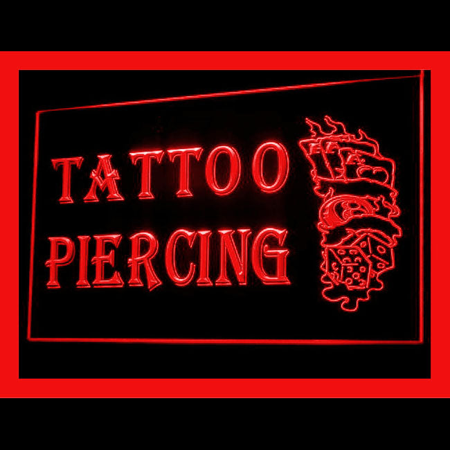 100070 Tattoo Piercing Shop Studio Workshop Home Decor Open Display illuminated Night Light Neon Sign 16 Color By Remote