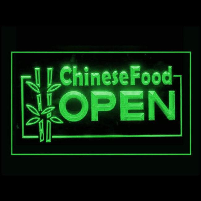110008 OPEN Chinese Food Shop Cafe Restaurant Home Decor Open Display illuminated Night Light Neon Sign 16 Color By Remote
