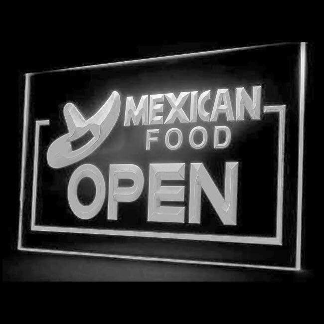 110017 OPEN Mexican Food Shop Restaurant Cafe Home Decor Open Display illuminated Night Light Neon Sign 16 Color By Remote