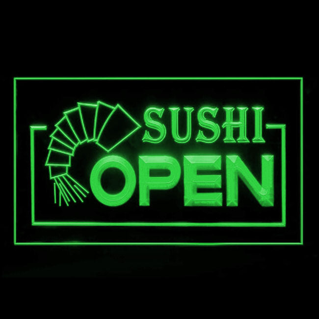 110019 OPEN Sushi Shop Restaurant Bar Cafe Home Decor Open Display illuminated Night Light Neon Sign 16 Color By Remote