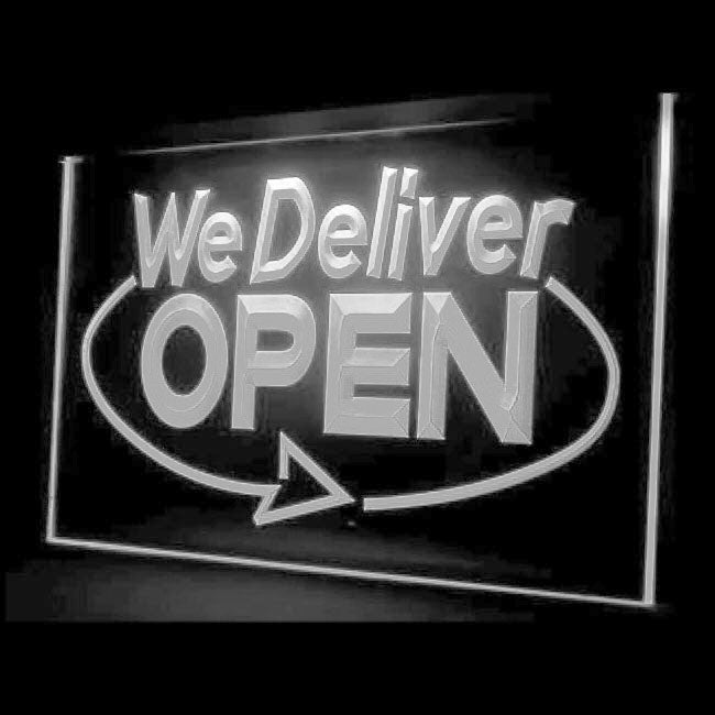 110020 We Deliver Open Cafe Restaurant Coffee Shop Home Decor Open Display illuminated Night Light Neon Sign 16 Color By Remote