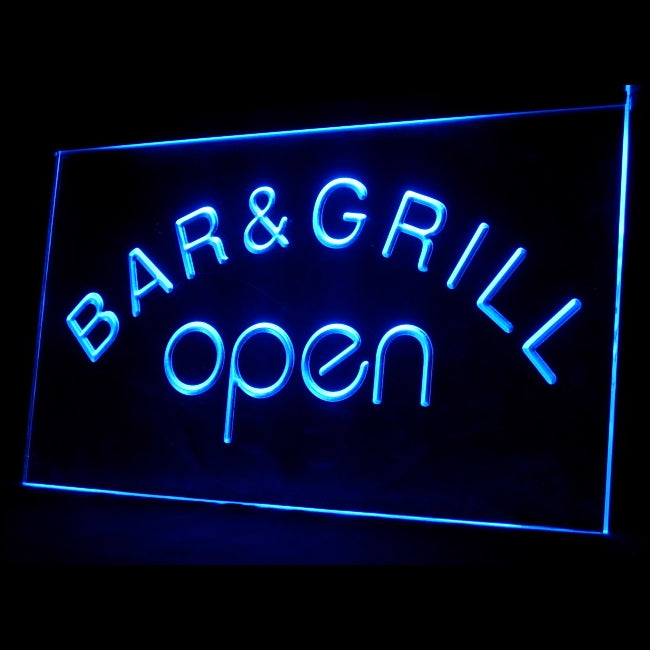 110023 Bar & Grill OPEN Cafe BBQ Restaurant Home Decor Open Display illuminated Night Light Neon Sign 16 Color By Remote