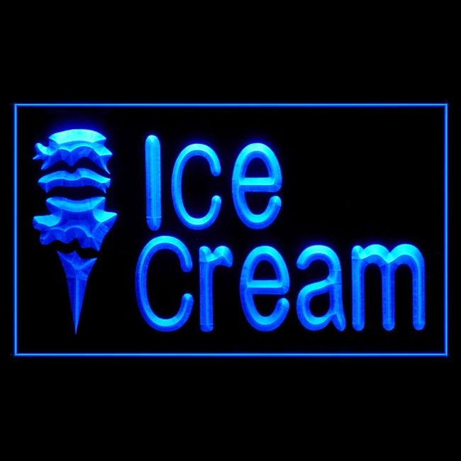 110046 Ice Cream Cafe Bar Home Decor Open Display illuminated Night Light Neon Sign 16 Color By Remote