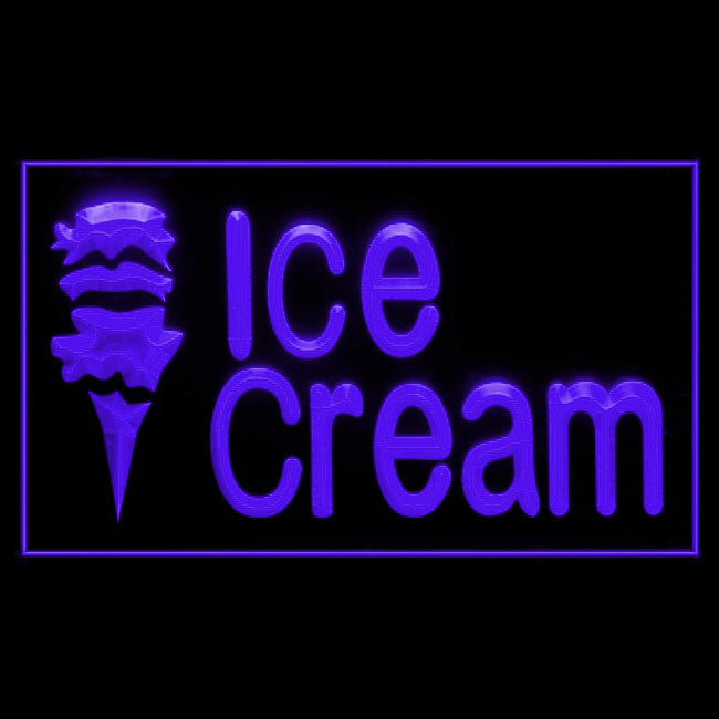 110046 Ice Cream Cafe Bar Home Decor Open Display illuminated Night Light Neon Sign 16 Color By Remote