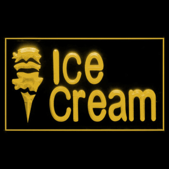 110046 Ice Cream Cafe Bar Home Decor Open Display illuminated Night Light Neon Sign 16 Color By Remote