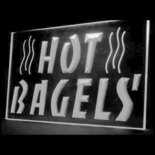 110049 Hot Bagels Coffee Shop Cafe Bakery Home Decor Open Display illuminated Night Light Neon Sign 16 Color By Remote