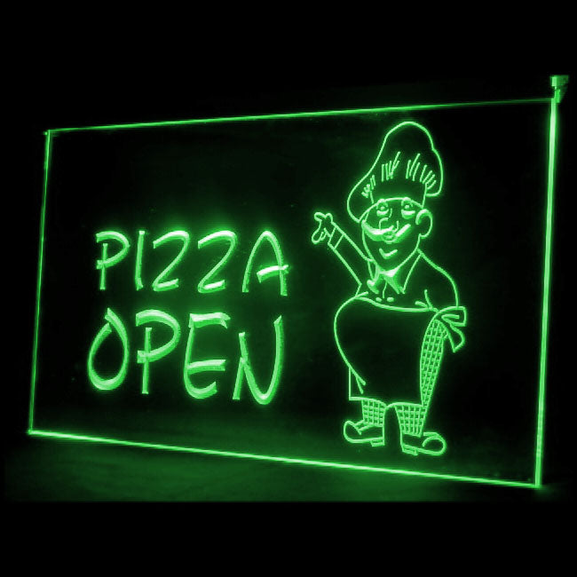 110067 OPEN Pizza Shop Cafe Restaurant Home Decor Open Display illuminated Night Light Neon Sign 16 Color By Remote