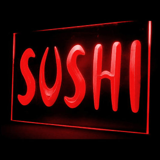 110087 Sushi Bar Japanese Restaurant Cafe Home Decor Open Display illuminated Night Light Neon Sign 16 Color By Remote