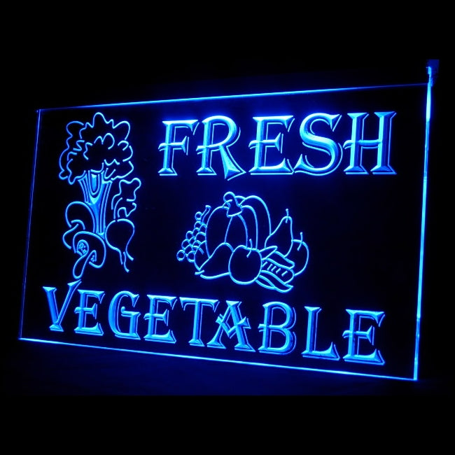110088 Fresh Vegetable Salad Shop Market Home Decor Open Display illuminated Night Light Neon Sign 16 Color By Remote