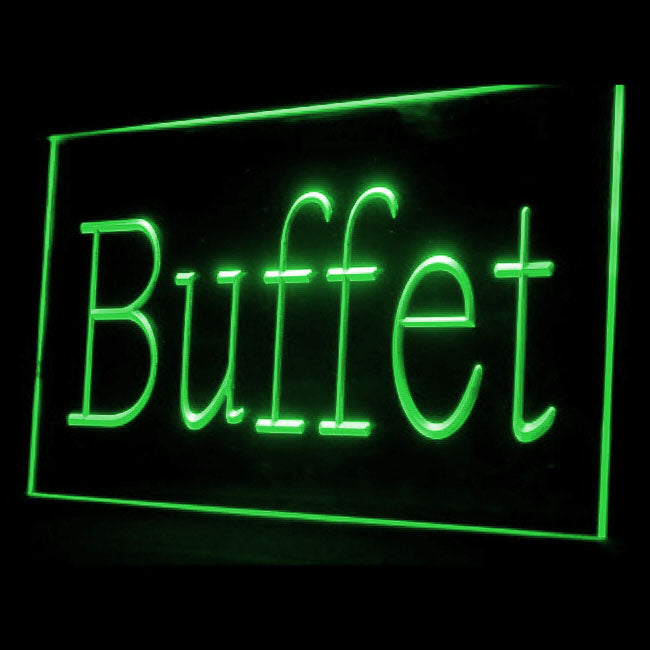 110111 Buffet Cafe Restaurant Bar Home Decor Open Display illuminated Night Light Neon Sign 16 Color By Remote