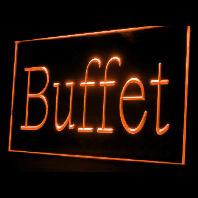 110111 Buffet Cafe Restaurant Bar Home Decor Open Display illuminated Night Light Neon Sign 16 Color By Remote
