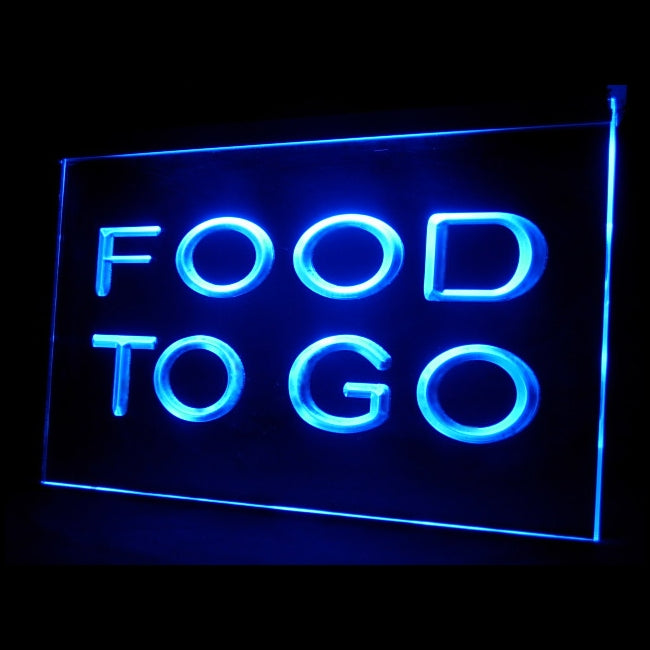 110113 Food To Go 24 Hours Delivery Take Away Home Decor Open Display illuminated Night Light Neon Sign 16 Color By Remote