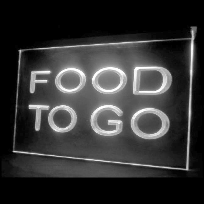 110113 Food To Go 24 Hours Delivery Take Away Home Decor Open Display illuminated Night Light Neon Sign 16 Color By Remote