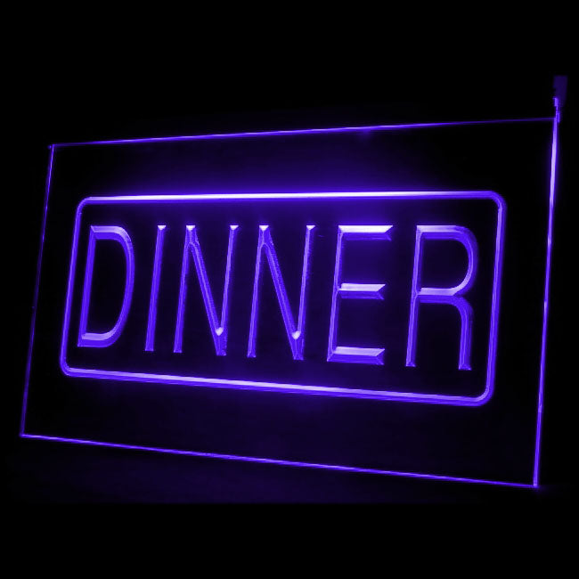 110116 Dinner Recipes Restaurant Cafe Home Decor Open Display illuminated Night Light Neon Sign 16 Color By Remote