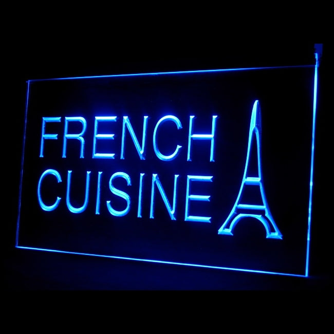 110119 French Cuisine Restaurant Cafe Home Decor Open Display illuminated Night Light Neon Sign 16 Color By Remote