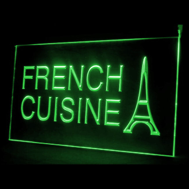 110119 French Cuisine Restaurant Cafe Home Decor Open Display illuminated Night Light Neon Sign 16 Color By Remote