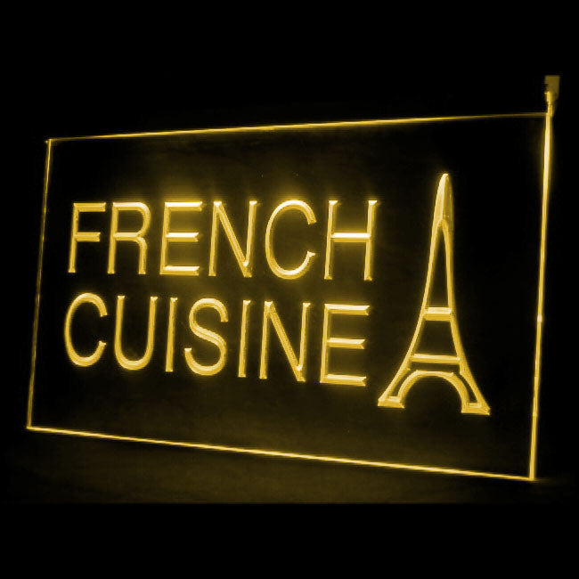 110119 French Cuisine Restaurant Cafe Home Decor Open Display illuminated Night Light Neon Sign 16 Color By Remote