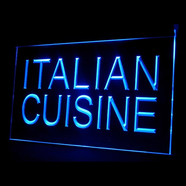 110121 Italian Cuisine Restaurant Cafe Home Decor Open Display illuminated Night Light Neon Sign 16 Color By Remote