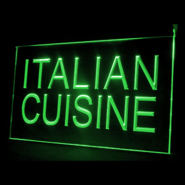 110121 Italian Cuisine Restaurant Cafe Home Decor Open Display illuminated Night Light Neon Sign 16 Color By Remote