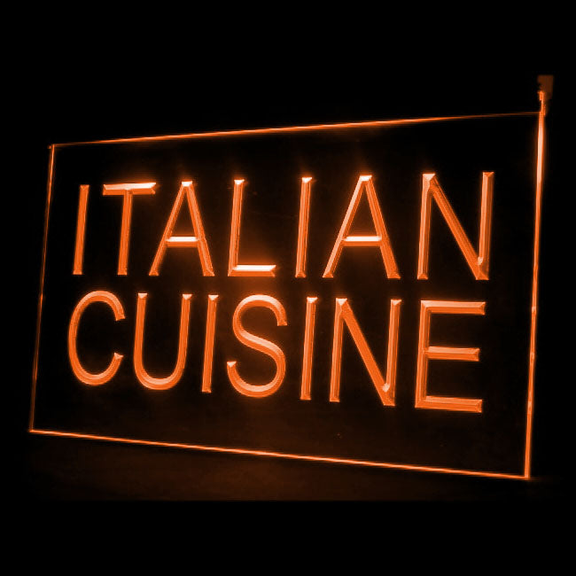 110121 Italian Cuisine Restaurant Cafe Home Decor Open Display illuminated Night Light Neon Sign 16 Color By Remote