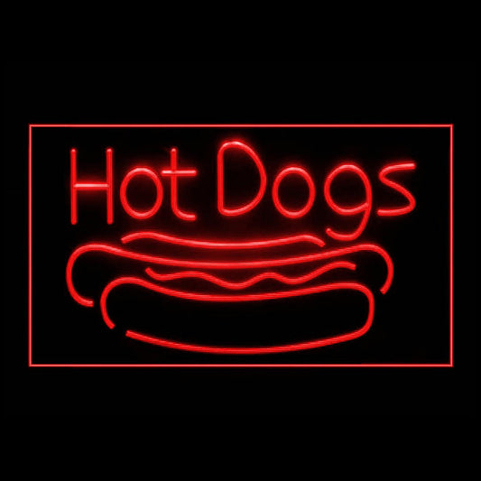 110123 Hot Dogs Cafe Shop Bar Home Decor Open Display illuminated Night Light Neon Sign 16 Color By Remote