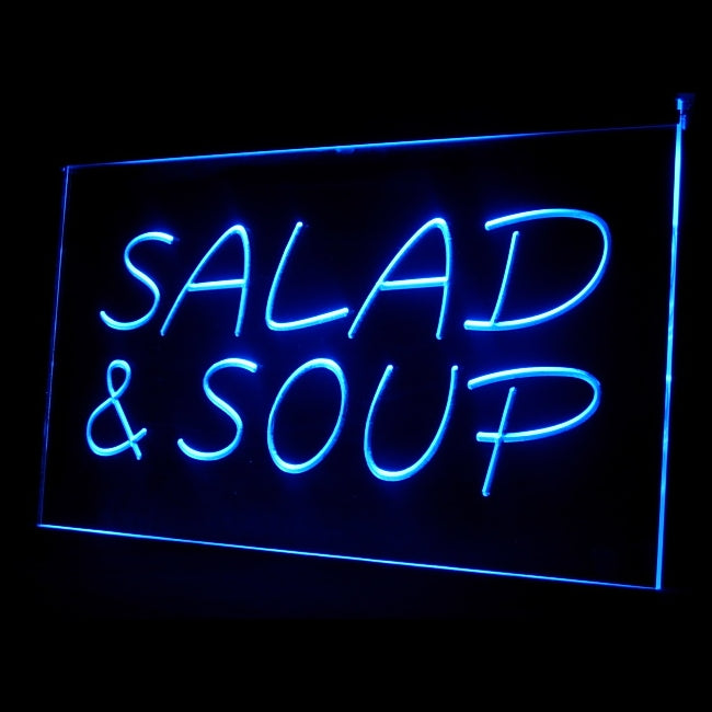 110124 Salad & Soup Cafe Bar Home Decor Open Display illuminated Night Light Neon Sign 16 Color By Remote