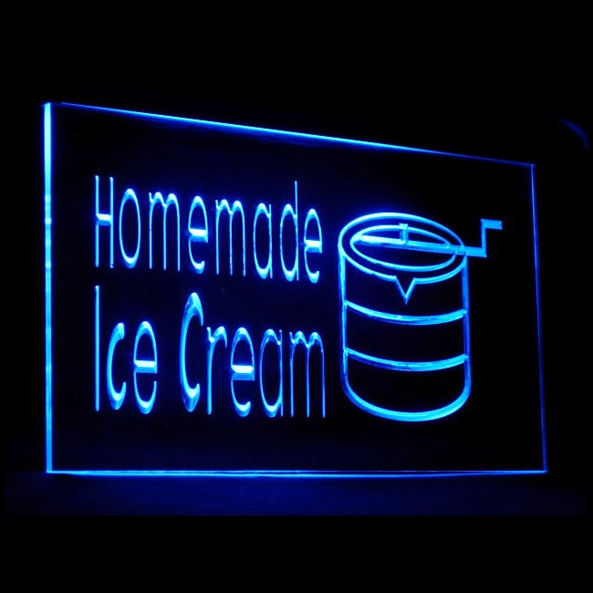 110127 Homemade Ice Cream Cafe Shop Home Decor Open Display illuminated Night Light Neon Sign 16 Color By Remote