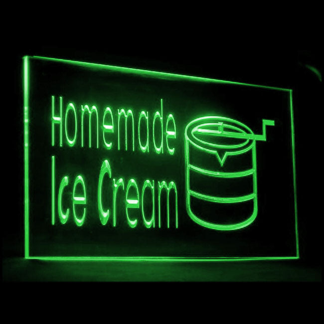 110127 Homemade Ice Cream Cafe Shop Home Decor Open Display illuminated Night Light Neon Sign 16 Color By Remote