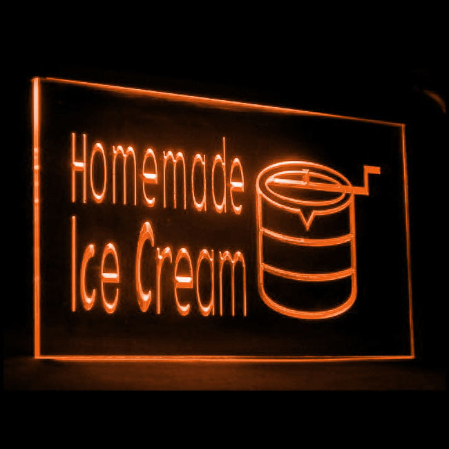 110127 Homemade Ice Cream Cafe Shop Home Decor Open Display illuminated Night Light Neon Sign 16 Color By Remote