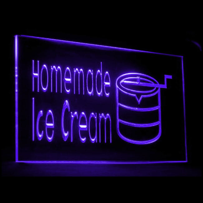 110127 Homemade Ice Cream Cafe Shop Home Decor Open Display illuminated Night Light Neon Sign 16 Color By Remote
