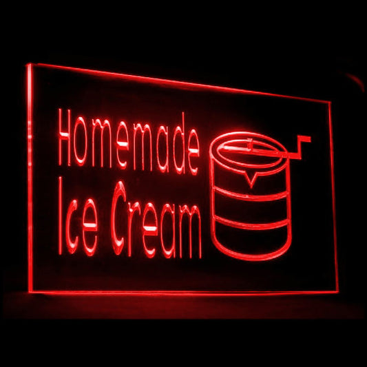 110127 Homemade Ice Cream Cafe Shop Home Decor Open Display illuminated Night Light Neon Sign 16 Color By Remote