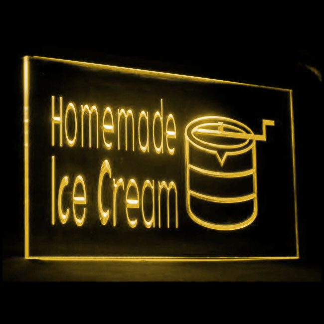 110127 Homemade Ice Cream Cafe Shop Home Decor Open Display illuminated Night Light Neon Sign 16 Color By Remote