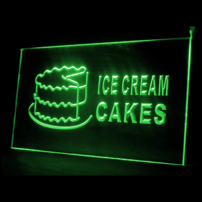 110128 Ice Cream Cakes Shop Home Decor Open Display illuminated Night Light Neon Sign 16 Color By Remote