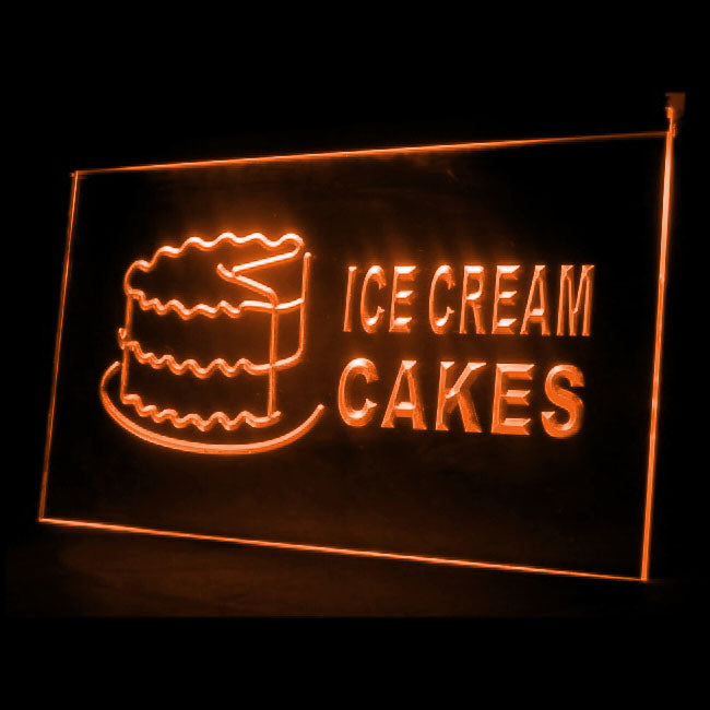 110128 Ice Cream Cakes Shop Home Decor Open Display illuminated Night Light Neon Sign 16 Color By Remote