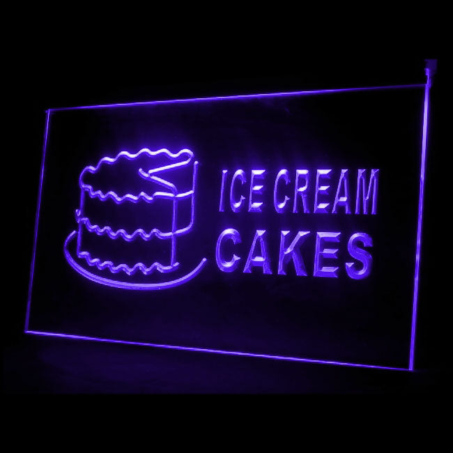 110128 Ice Cream Cakes Shop Home Decor Open Display illuminated Night Light Neon Sign 16 Color By Remote